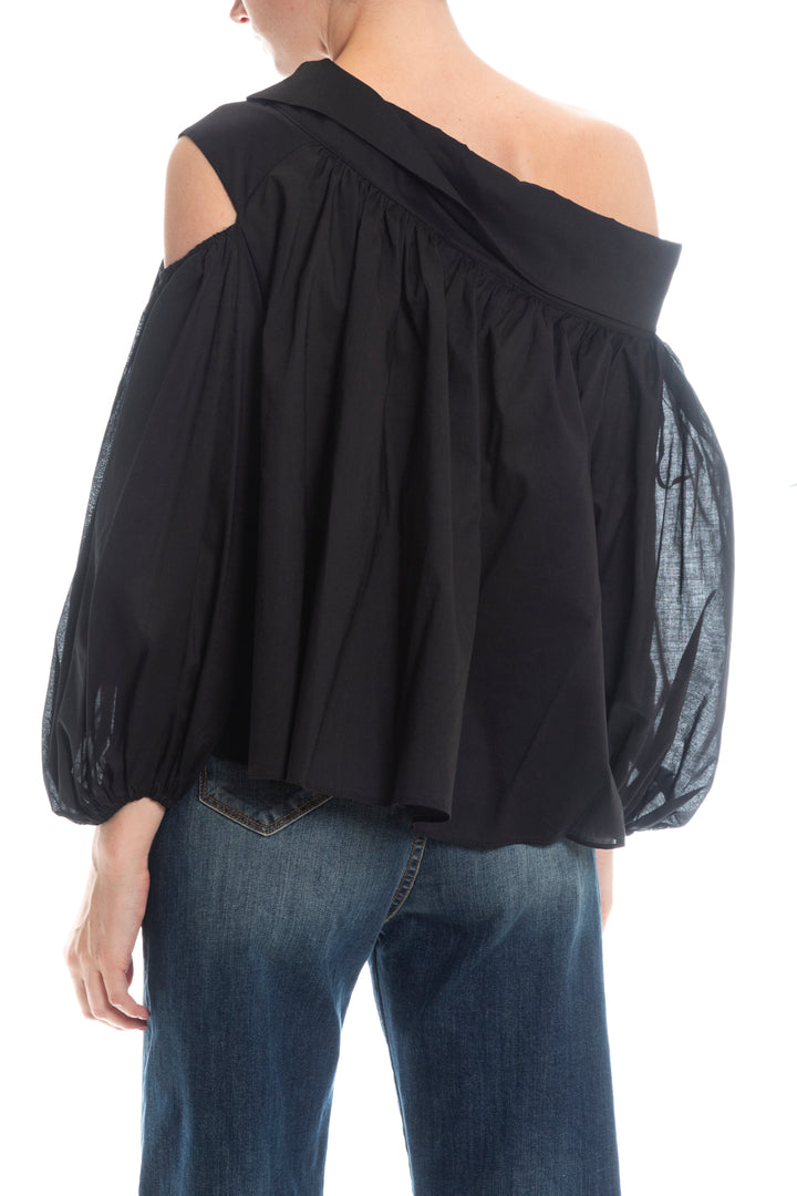 GATTINONI - BLUSA OVER CON SCOLLO OMERALE