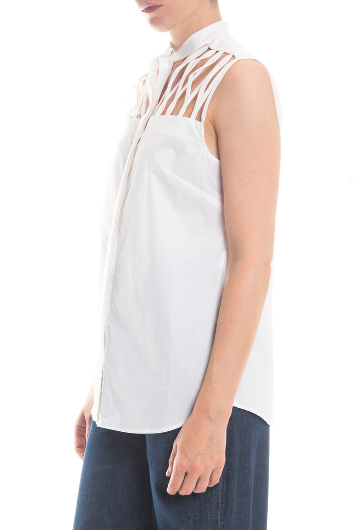 GATTINONI - BLUSA CON COLLO COREANA