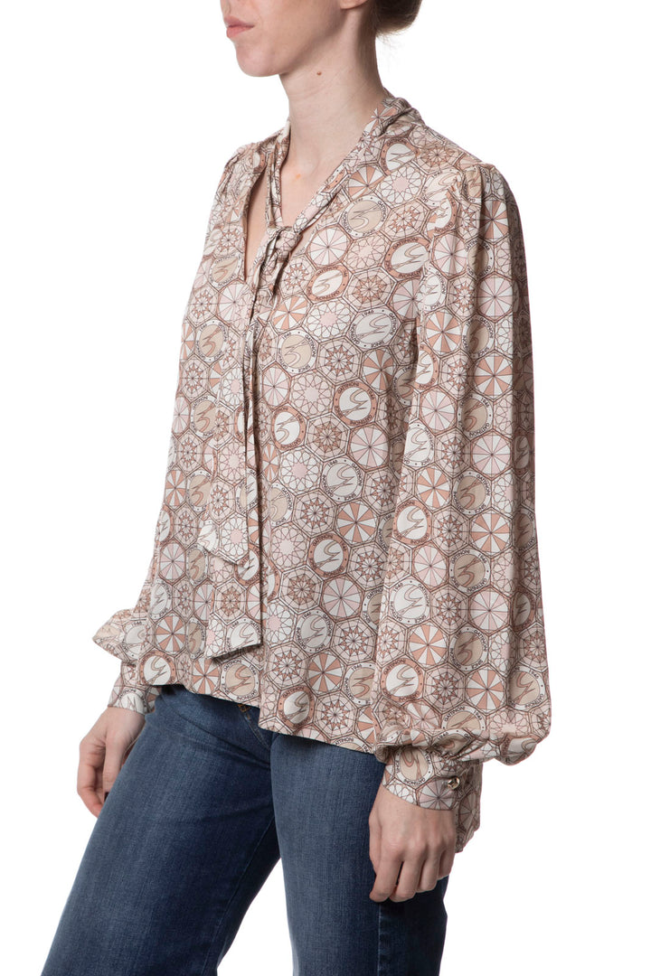 GATTINONI - BLUSA CON SCIARPINA